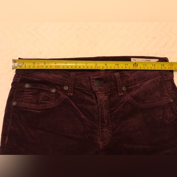 Rag & Bone Skinny Burgundy Velvet Jeans/Pants - Picture 7 of 9